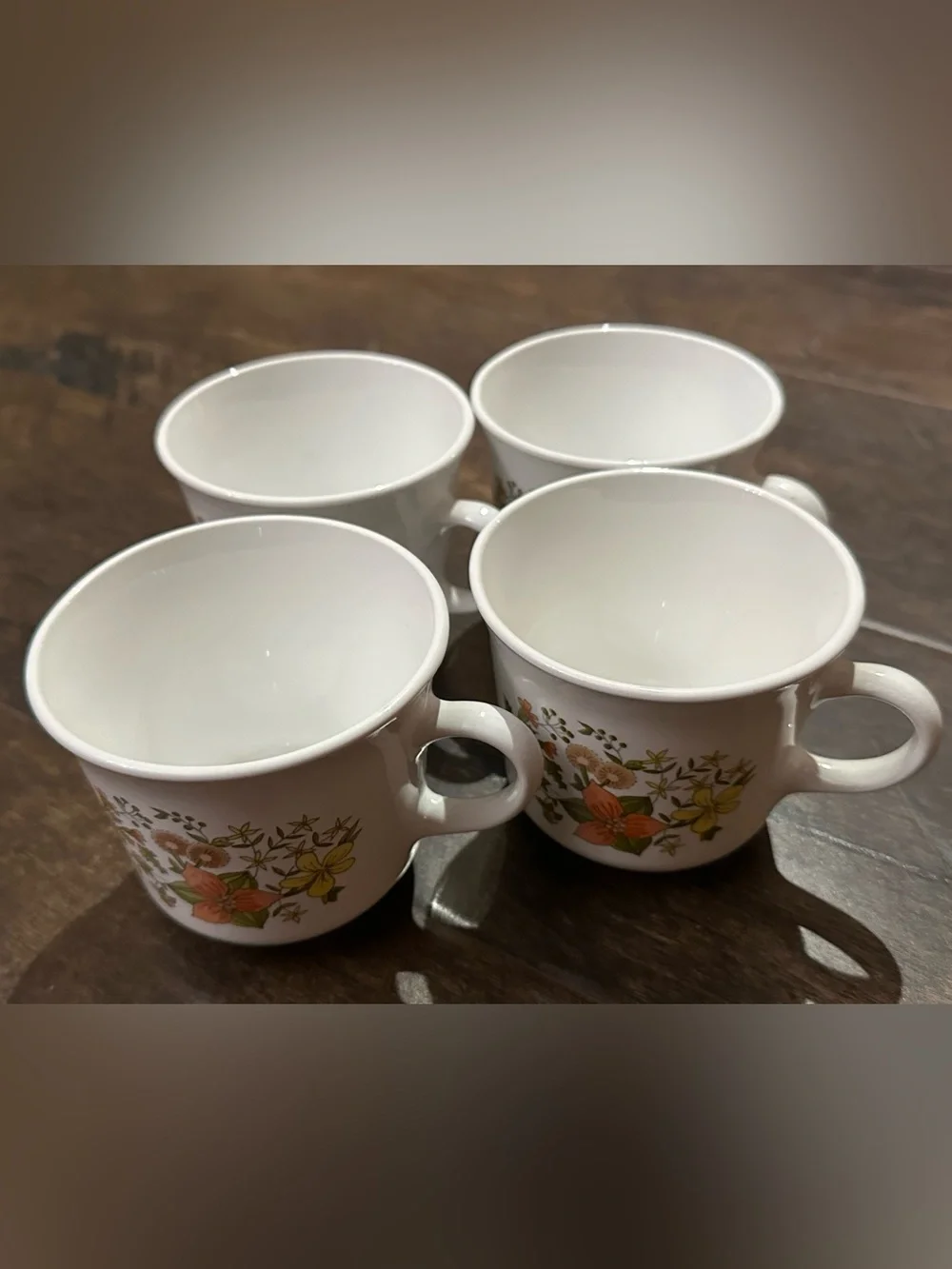 Vintage 1970’s Corning Indian Summer pattern cups set of 4